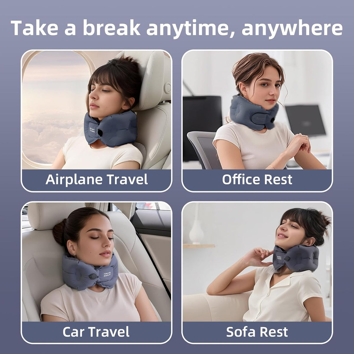 Inflatable U Shape Travel Neck Pillow