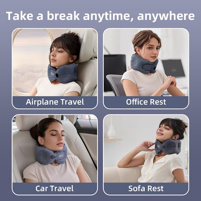 Inflatable U Shape Travel Neck Pillow